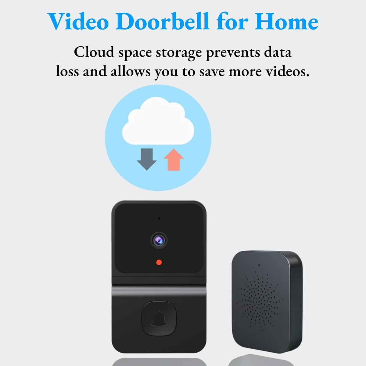1080P Wireless Video Doorbell with Chime | Smart Wi-Fi Security Camera, Two-Way Audio, and IP65 Waterproof Rating